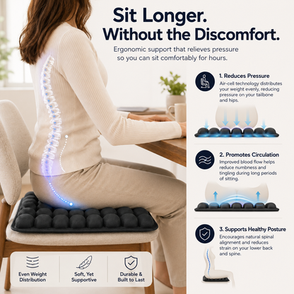 CloudSeat™ Inflatable Travel Cushion for Flights, Cars & Long Sitting